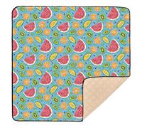 Rich Fruit Summer Soft Foam Baby Play Mat for Floor Portable Activity Gym Mat for Baby Toddler Infant, 50'' x 50''