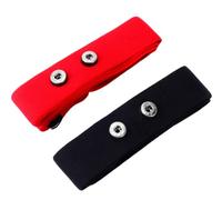 Rich Green Valley 2 Pack Heart Rate Monitor Replacement Strap, Adjustable Chest Band Compatible with Myzone MZ-SWITCH (Black & Red,Medium)