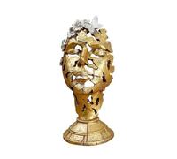 Rich Iron Cool Stuff to Put on Shelves European Style Creative Hollow Facial Statue With Butterfly Design 3 Colors To Choose From Room Decor Aesthetic(Gold)
