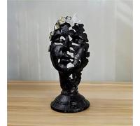Rich Iron Cool Stuff to Put on Shelves European Style Creative Hollow Facial Statue With Butterfly Design 3 Colors To Choose From Room Decor Aesthetic(Nero)
