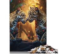 Rich Leopard Green Money Puzzle 1000 Pieces Jigsaws Puzzles for Adults Educational Game for Adult Teenagers 1000pcs (75x50cm)