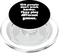 Rich people don’t work harder. They play different games. PopSockets PopGrip for MagSafe