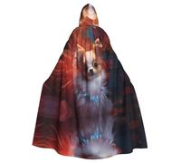 Rich pet dog Patterned hooded cape Halloween cape rave party and family gathering