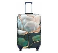 Rich&Rabbit 3D Flower Print Suitcase Cover Washable Travel Luggage Protector Cover Baggage Decoraitve Cover (18-32in), White, L