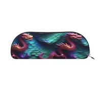 Rich&Rabbit 3D Magical Dragon Scales Patterns Print Versatile Zipper Pouches Cosmetics Tiny Accessories Small Parts Storage Bags, Silver, One Size