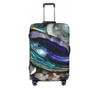 Rich&Rabbit Abalone nacre Print Suitcase Cover Washable Travel Luggage Protector Cover Baggage Decoraitve Cover (18-32in), White, L