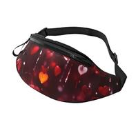 Rich&Rabbit Abstract Heart Print Multifunctional Waist Pack for Hiking Traveling Running Mountain Treks, Black, One Size