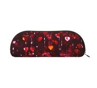 Rich&Rabbit Abstract Heart Print Versatile Zipper Pouches Cosmetics Tiny Accessories Small Parts Storage Bags, Gold, One Size