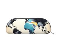Rich&Rabbit Abstract World Map Print Versatile Zipper Pouches Cosmetics Tiny Accessories Small Parts Storage Bags, Silver, One Size