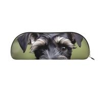 Rich&Rabbit Adorable Schnauzer Print Versatile Zipper Pouches Cosmetics Tiny Accessories Small Parts Storage Bags, Gold, One Size