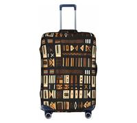 Rich&Rabbit African Mud Cloth Tribal Print Suitcase Cover Washable Travel Luggage Protector Cover Baggage Decoraitve Cover (18-32in), White, M