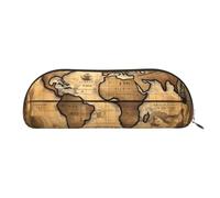 Rich&Rabbit Ancient Map World Globe Print Versatile Zipper Pouches Cosmetics Tiny Accessories Small Parts Storage Bags, Gold, One Size