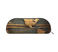 Rich&Rabbit Ancient World Globe Print Versatile Zipper Pouches Cosmetics Tiny Accessories Small Parts Storage Bags, Gold, One Size