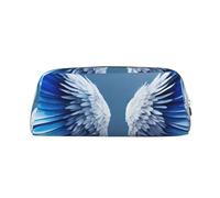 Rich&Rabbit Angel Wing Print Zipper Cosmetic Makeup Pouch Bag Portable Travel Storage Bag Daily Use Purse, Silver, One Size