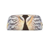 Rich&Rabbit Angel Wing Print Zipper Cosmetic Makeup Pouch Bag Portable Travel Storage Bag Daily Use Purse, Silver, One Size