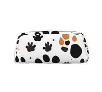 Rich&Rabbit Animal Paw Prints Print Zipper Cosmetic Makeup Pouch Bag Portable Travel Storage Bag Daily Use Purse, Gold, One Size