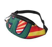 Rich&Rabbit Arizona Flag Print Multifunctional Waist Pack for Hiking Traveling Running Mountain Treks, Black, One Size