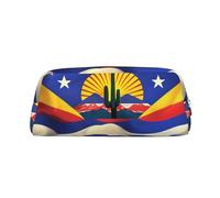 Rich&Rabbit Arizona Flag-standard Print Zipper Cosmetic Makeup Pouch Bag Portable Travel Storage Bag Daily Use Purse, Gold, One Size