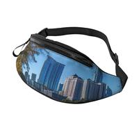 Rich&Rabbit Austin Texas Print Multifunctional Waist Pack for Hiking Traveling Running Mountain Treks, Black, One Size