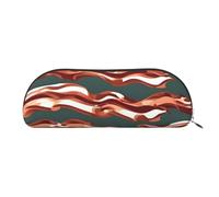 Rich&Rabbit Bacon Patterns Print Versatile Zipper Pouches Cosmetics Tiny Accessories Small Parts Storage Bags, Silver, One Size