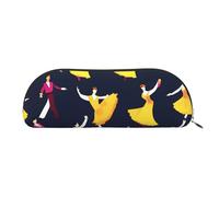 Rich&Rabbit Ballroom Dance Small Patterns Print Versatile Zipper Pouches Cosmetics Tiny Accessories Small Parts Storage Bags, Gold, One Size