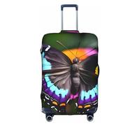 Rich&Rabbit Beautiful Colorful butterflys Print Suitcase Cover Washable Travel Luggage Protector Cover Baggage Decoraitve Cover (18-32in), White, M