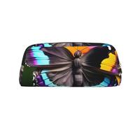 Rich&Rabbit Beautiful Colorful butterflys Print Zipper Cosmetic Makeup Pouch Bag Portable Travel Storage Bag Daily Use Purse, Gold, One Size