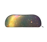 Rich&Rabbit Beautiful Galaxy Print Versatile Zipper Pouches Cosmetics Tiny Accessories Small Parts Storage Bags, Gold, One Size