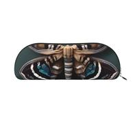 Rich&Rabbit Beautiful Moth Print Versatile Zipper Pouches Cosmetics Tiny Accessories Small Parts Storage Bags, Gold, One Size