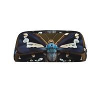 Rich&Rabbit Beautiful moth wings Print Zipper Cosmetic Makeup Pouch Bag Portable Travel Storage Bag Daily Use Purse, Silver, One Size