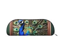 Rich&Rabbit Beautiful peacock picture Print Versatile Zipper Pouches Cosmetics Tiny Accessories Small Parts Storage Bags, Silver, One Size