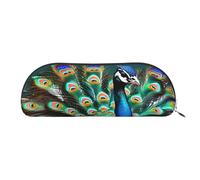 Rich&Rabbit Beautiful peacock Print Versatile Zipper Pouches Cosmetics Tiny Accessories Small Parts Storage Bags, Silver, One Size