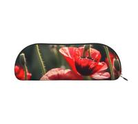 Rich&Rabbit Beautiful Red Poppy Flower Print Versatile Zipper Pouches Cosmetics Tiny Accessories Small Parts Storage Bags, Gold, One Size