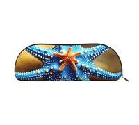 Rich&Rabbit Beautiful starfish Print Versatile Zipper Pouches Cosmetics Tiny Accessories Small Parts Storage Bags, Gold, One Size