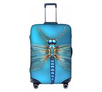 Rich&Rabbit Blue Odonata Patterns Print Suitcase Cover Washable Travel Luggage Protector Cover Baggage Decoraitve Cover (18-32in), White, XL