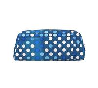 Rich&Rabbit Blue Polka Dot Patterns Print Zipper Cosmetic Makeup Pouch Bag Portable Travel Storage Bag Daily Use Purse, Silver, One Size
