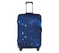 Rich&Rabbit Blue Shining Stars patterns Print Suitcase Cover Washable Travel Luggage Protector Cover Baggage Decoraitve Cover (18-32in), White, XL