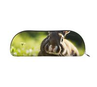 Rich&Rabbit Bunny Rabbits Print Versatile Zipper Pouches Cosmetics Tiny Accessories Small Parts Storage Bags, Silver, One Size