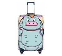 Rich&Rabbit Cartoon Hippo Print Washable Travel Luggage Protector Cover (18-32 inch), white, L