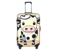 Rich&Rabbit Cartoon Milk Cow Print Washable Travel Luggage Protector Cover (18-32 inch), white, XL