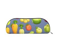 Rich&Rabbit Cartoon Vegetable Fruit Print Versatile Zipper Pouches Cosmetics Tiny Accessories Small Parts Storage Bags, Silver, One Size