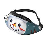 Rich&Rabbit Christmas Happy Snowmans Print Multifunctional Waist Pack for Hiking Traveling Running Mountain Treks, Black, One Size