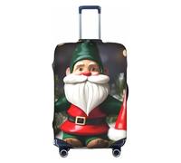Rich&Rabbit Christmas Traditional Gnomes Print Suitcase Cover Washable Travel Luggage Protector Cover Baggage Decoraitve Cover (18-32in), White, S