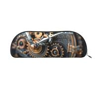 Rich&Rabbit Clock Gear Print Versatile Zipper Pouches Cosmetics Tiny Accessories Small Parts Storage Bags, Gold, One Size