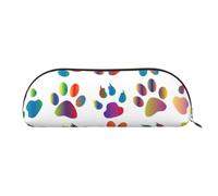 Rich&Rabbit Colorful Dog Paw Print Versatile Zipper Pouches Cosmetics Tiny Accessories Small Parts Storage Bags, Gold, One Size