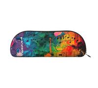 Rich&Rabbit Colorful Music Notes Print Versatile Zipper Pouches Cosmetics Tiny Accessories Small Parts Storage Bags, Gold, One Size
