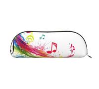 Rich&Rabbit Colorful Music Notes Print Versatile Zipper Pouches Cosmetics Tiny Accessories Small Parts Storage Bags, Gold, One Size