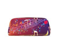 Rich&Rabbit Colorful Music Notes Print Zipper Cosmetic Makeup Pouch Bag Portable Travel Storage Bag Daily Use Purse, Gold, One Size