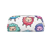 Rich&Rabbit Cute colorful sheep cartoon patterns Print Zipper Cosmetic Makeup Pouch Bag Portable Travel Storage Bag Daily Use Purse, Gold, One Size