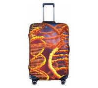 Rich&Rabbit DNA Chain 18-32 Inch Washable Travel Luggage Protective Cover with Photo Print, white, M